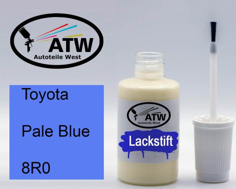 Toyota, Pale Blue, 8R0: 20ml Lackstift, von ATW Autoteile West.
